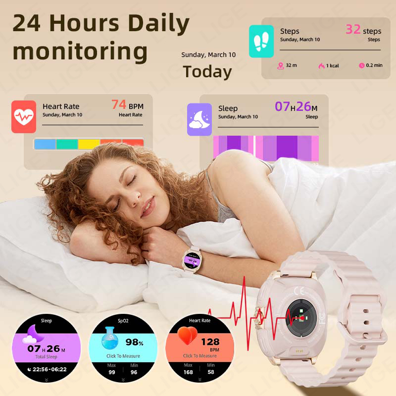 Montre connectée LIGE 2-en-1 a - Smartwatch Headset avis et prix